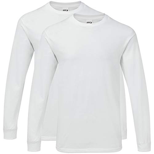 Gildan Hammer Men's Long Sleeve T-Shirt, Style Gh400, White (2-Pack), Medium #TOP13