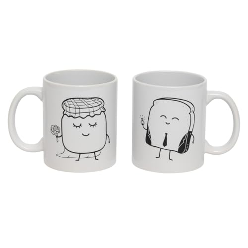Mr. Wonderful - Set di 2 tazze Iconic - Insieme è meglio - 2 tazze in ceramica - Tazze originali da...