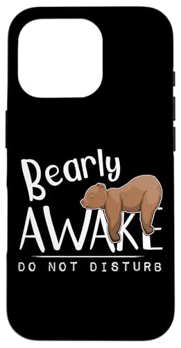 Bearly Awake Do not Disturb! �ז�����ȁI��ꂽ�O���Y���[�x�A�̃��[���A �X�}�z�P�[�X iPhone 16 Pro �p