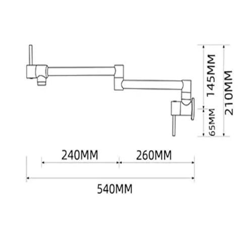 Robinet de cuisine mural pliable mitigeur évier rotatif 360 - 6