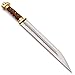 Windlass Real Viking Seax Sword with Leather Sheath - Hand-Forged Short Sword Studded Wooden Handle