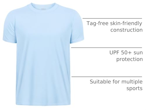 Image of Boys Neon Shirts Dry Fit Athletic T Shirts UPF 50+ Performance Cooling Shirt Short Sleeve Rash Guard Kids Top for Boys Girls