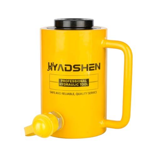 HYADSHEN 30T 4” Stroke Hydraulic Hollow Cylinder Jack Porta Power Ram Jack Hydraulic Lifting Cylinder Industrial Hollow Hydraulic Cylinder for Machinery and Shipbuilding