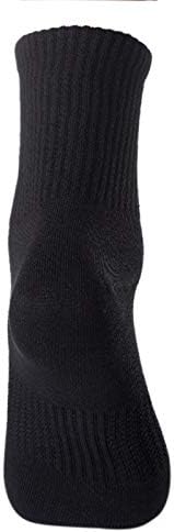 Pauboland Men's Anti Sweat Stink Free Quick Dry Sports Quarter Crew Hiking Socks