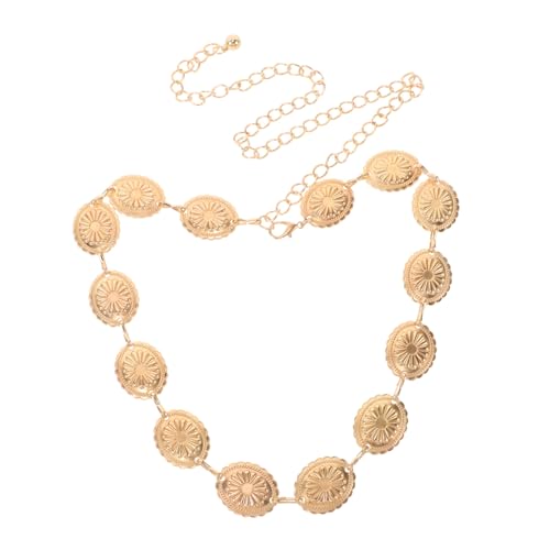 FRCOLOR Boho Waist Chain Concho Belt for Women Adjustable Decorative Cowgirl Belt for Dresses Jeans and Skirts for Country Concerts and Festivals