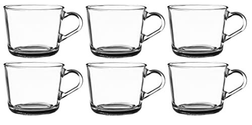 Schlosserei Bayerwald Kelly Glas Becher Set 6 Stück 270 ml - Kaffeetasse Becher Teebecher Latte Macchiato Espressotasse Cappuccino Gläser - Tasse aus Glas Cover