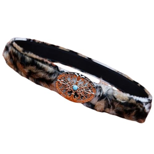 Ceinture léopard en peluche pour ceinturer une robe trop large sans serrer