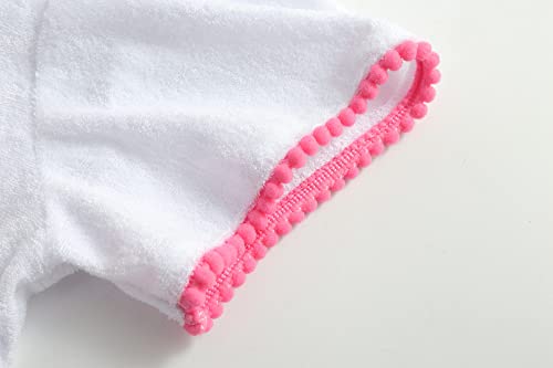 Girls Swim Cover Up Terry Swimsuit Coverup Kids Zip-Up Beach Pool Bathing Suit Wraps with Sunglasses4