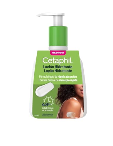 Cetaphil Fluido Hidratante Corporal, 48 horas de hidratación para todo tipo de piel sensible, Loción Corporal 237ml