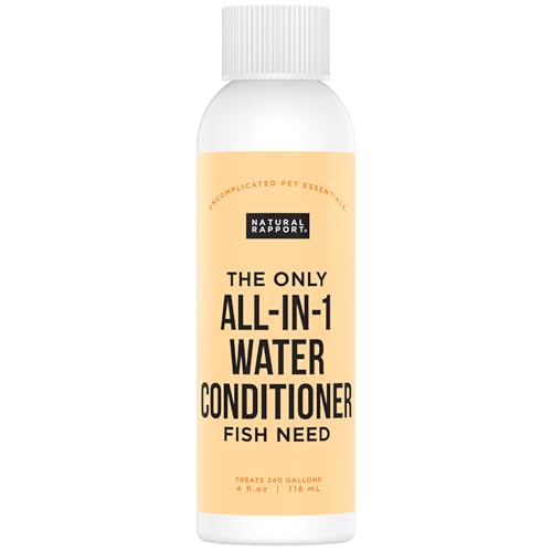 Aquarium Water Conditioner - All-in-1 Fish Tank Dechlorinator - Removes Ammonia, Nitrite, Chlorine & Chloramine, Detoxifies Heavy Metals - Freshwater & Saltwater - Treats 240 Gallons (4 fl oz)
