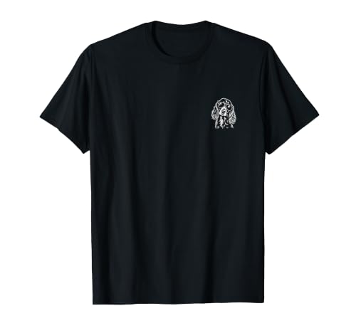 English Cocker Spaniel in Sunglasses Minimalist Badge Patch T-Shirt