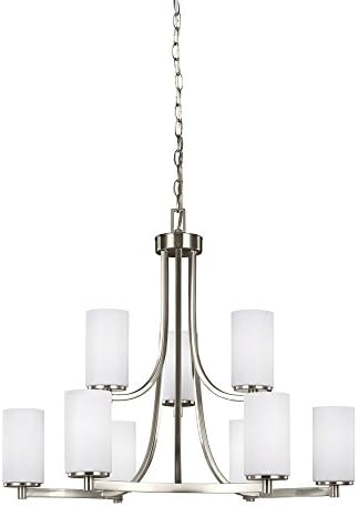 Generation Lighting 3139109EN3-962 Nine Light Chandelier, One, Burnt Sienna