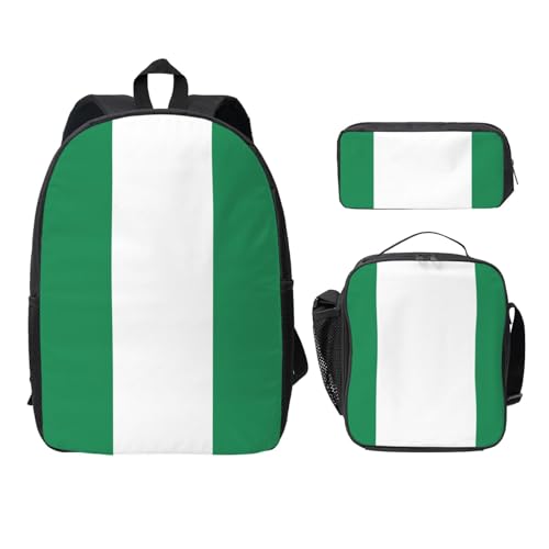 Sac à dos école Nigeria noir avec boîte déjeuner trousse crayons