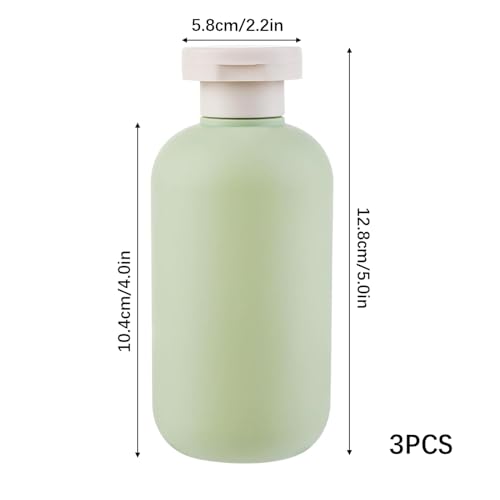 AYNKH 3PCS 200ML Refillable Squeeze Bottles, Travel Containers Empty Bottles with Flip Cap - Image 2