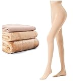 [Pneito] タイツ 裏起毛 肌色 レディース 冬 透け感タイツ 着圧 ストッキング風 暖かい 防寒 【伸縮性 美脚 美尻 保温】 一体式 秋冬 フリーサイズ 5色 (肌色（透けない）, 85g（10～25℃対応）
