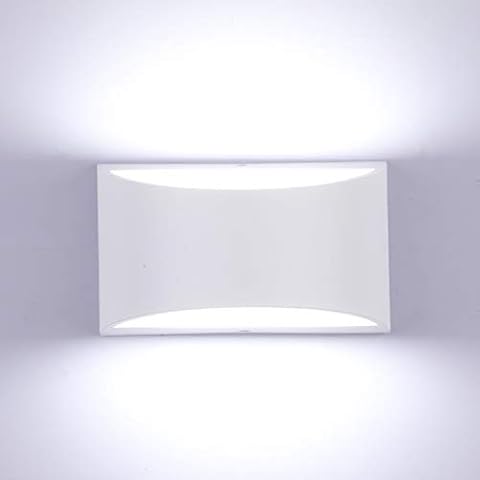 Glighone Wall Lights Indoor Dimmable LED Up and Down Wall Light Modern Wall Lamp 10W Sconce Uplighter Downlighter Wall Lighting for Living Room Bedroom Corridor, Cool White(LED Bead Include) Cover