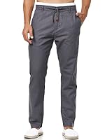 Indicode Herren Veneto Stoffhose aus Leinen & Baumwolle | Leinenhose Freizeithose Männer Iron, XXL – Ansicht 2