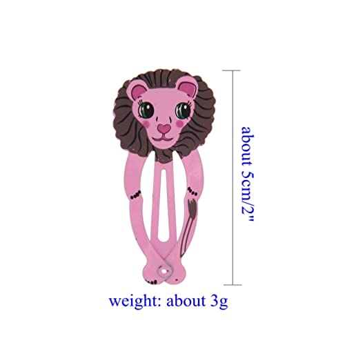 inSowni 40 Pack/20 works Metal 2" Cute Cartoon Animal Snap Hair Clips Barrettes Hair Pins Accessories for Baby Girls Toddlers Kids Teens Fine Thick Hair - Image 4