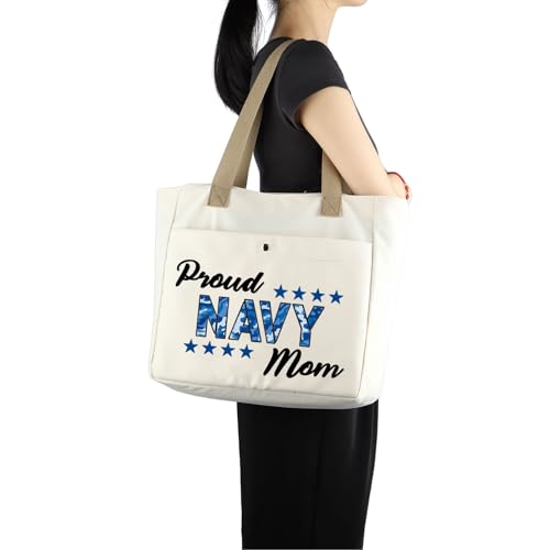 Bolsa de playa Tote Navy Mom miniatura 2