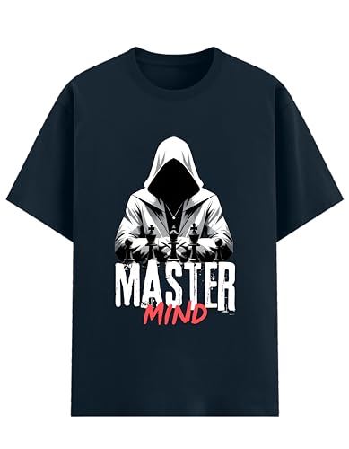 Image of Mastermind Printed T-Shirt for Men | 180 GSM Cotton Blend Men's Tshirt | Regular Fit Half Sleeve Round Neck Printed t-Shirt | Graphic T-Shirt for Men