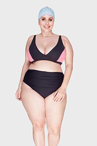 Top sem Bojo com Recortes Plus Size Rosa