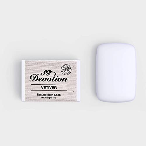 Image of Devotion | VETIVER Natural Bath Soap | Pack of 6 | 75g | Organic, Moisturizing, Refreshing Cleanse