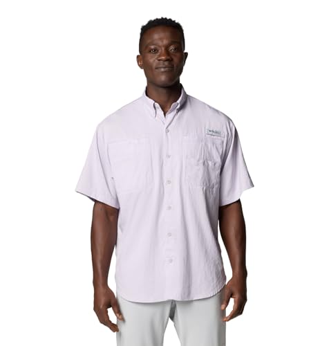 Columbia Men's Tamiami 2 Short Sleeve Shirt, Short Sleeve Shirt, Lavender Pearl, S