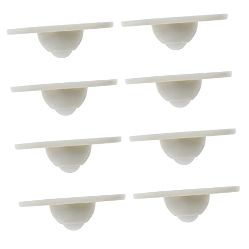 iplusmile 8pcs Adhesive Box Pulleys for Storage Rack Trash Can Wheels for Furniture Bottom Easy to Install