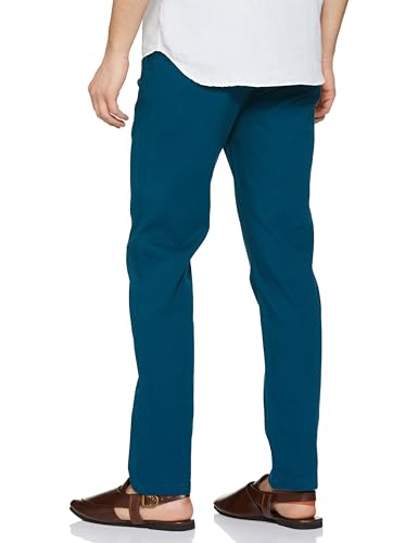 Image of FYLTR Men's Straight Fit Stretch Cotton Khaki Trousers with Elasticated Waistband -Soft Handfeel