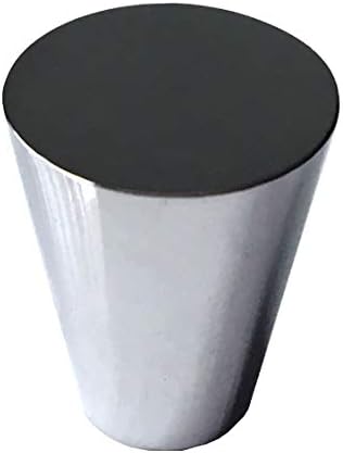 Tapered Knob Taper Shaped Knob Conical Drawer Pull Brushed Gold Bronze Nickel Chrome Black Dresser Knob Pull Handles Cabinet Knob Door Knobs Hardware (Top Dia : 0.9" (23 mm), Polished Chrome)