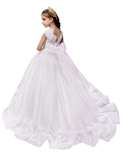 Tulle Flower Girl Dresses for Wedding Lace First Communion Dress Pageant Dress Birthday Party Ball Gowns for Girls