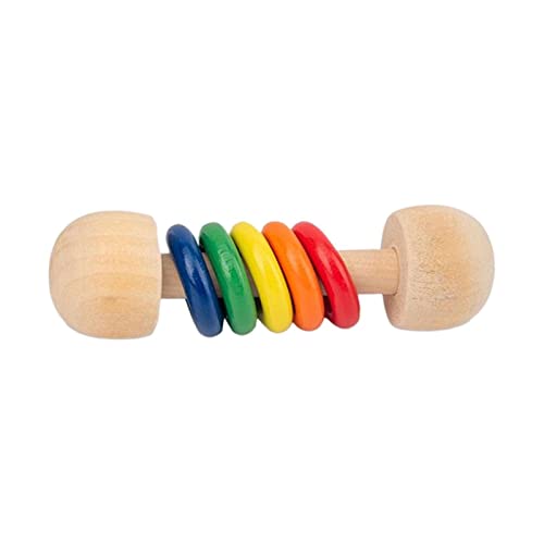 Gusengo Madera para bebés - Sonajero bebé Juguete Montessori - Sonajero bebé Montessori fácil Agarre con Anillos Madera Haya, Juguete educación temprana para bebés
