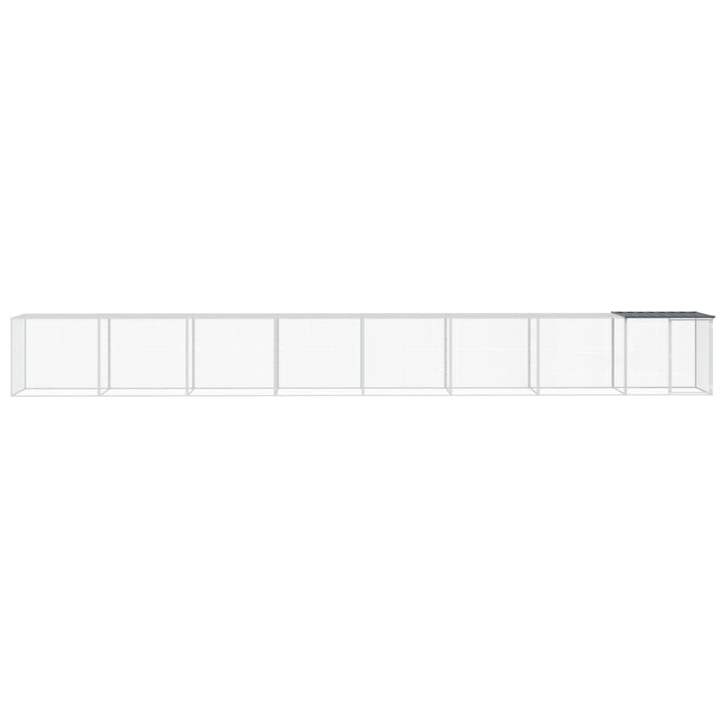 ShGaxin Kurnik z dachem antracytowym 803x98x90 cm stal ocynkowana, obudowa kurnika, kratka zewnętrzna, klatki i kurniki