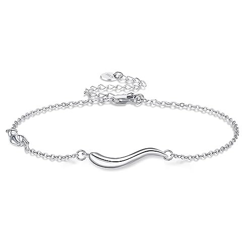 YAFEINI Pulsera de plata de ley con diseño de perezoso, vaca de las tierras altas, panda rojo, libélula, joyería de perezoso para mujeres y niñas, Metal