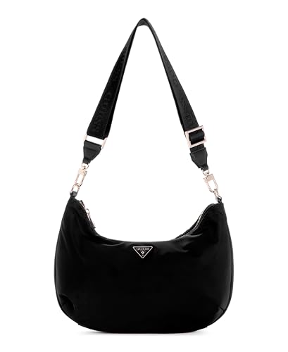 GUESS Gemma Hobo Shoulder Bag, Bolso de Hombro Mujeres, Negro, Talla única GUESS Gemma Hobo Shoulder Bag, Bolso de Hombro Mujeres, Negro, Talla única