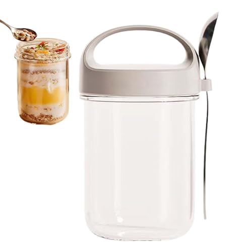 La Mejor Selección de Tazas de desayuno - los más vendidos. 50 KUNSHOP Tazas de yogur parfait, Taza de yogur de cereales | Tazas de desayuno seguras con separación multicapa - Tarros de Avena Envases de Cereales Reutilizables para Ensaladas...