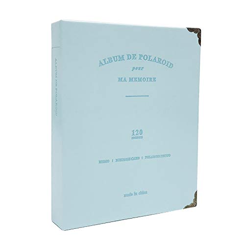 Fotoalbum mit Platz zum Schreiben, 120 Taschen 7,6 cm Film PU-Leder Fotoalben kompatibel für Mini Kamera Mini 7S 8 8+ 9 25 26 90