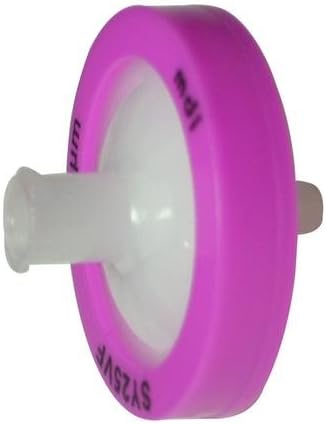 mdi SYVF0302MNXX104 PVDF Membrane Syringe Filter, Non Sterile, Female Luer-Lock Inlet, Male Luer Slip Outlet, 13 mm Diameter (Pack of 100)