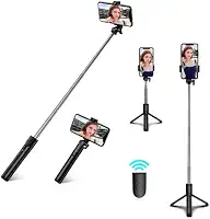 Bastão Pau de Selfie Tripe Bluetooth P/Celular E Câmera 3 em 1 Retratil Com Controle