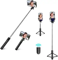 Bastão Pau de Selfie Tripe Bluetooth P/Celular E Câmera 3 em 1 Retratil Com Controle