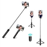 Bastão pau de selfie tripe bluetooth p/celular e câmera 3 em 1 r