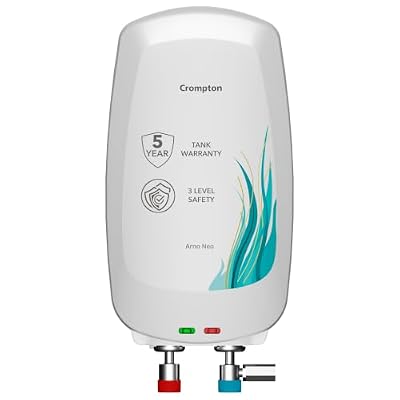 Crompton Arno Neo 5.9 Litre Instant Water Heater | 3 kW Heating Element | Food Grade SS Tank | 6 Bar Pressure Rated | Advanced 3-Level Safety | 5 Years Tank Warranty