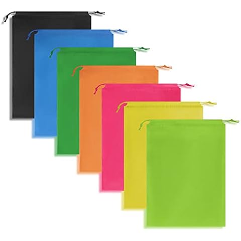 7-Piece Travel Shoe Bag, dust-Proof Shoe Bag, Portable Medium-Sized Shoe Storage Bag, Non-Woven dust-Proof Drawstring Shoe Storage Bag. (Color) Cover