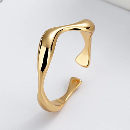 Bague ajustable pour femme : cadeau d'anniversaire idéal avec anneau de vague