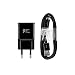Produktbild New Phoone - Kompatibles Ladegerät EP-TA20EBE + USB C Kabel | 2A Schnellladung für Samsung Galaxy S10 Lite (G970F) | Galaxy A20 | Galaxy A30 - Kabel 1,5 m - Schwarz