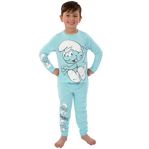 The Smurfs Boys Pajamas, Kids Long Sleeve Pajamas, Fun Boys Pjs, Kids Pajama Set For Winter2
