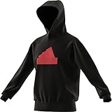 Una sudadera suave y cómoda. adidas Sudadera con Capucha para Hombre, M Fi Bos HD, Color Negro/Rojo Brillante, IC3750, S