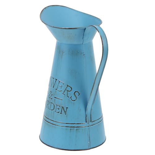 TOYANDONA Jarrón de Hierro Vintage Grande para Flores Secas Decoración Retro para Hogar Florero Creativo de Mesa Adorno Chic para y Jardines