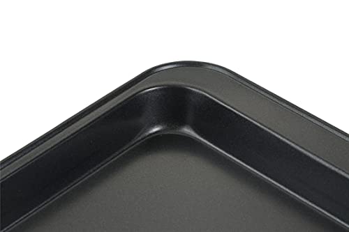 Small Baking Sheet 2 Pack, Walooza 8 Inch Carbon Steel Half Toaster Oven Pan Tray Replacement, Heavy-Gauge Steel, Set Of 2 #TOP4