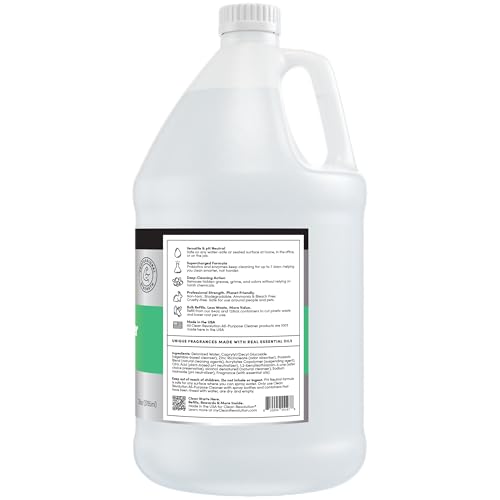 Image of Clean Revolution SuperCharged All Purpose Cleaner Refill with Smart Probiotic + Enzyme Complex, Multi-Surface Kitchen Bathroom & Floor Cleaner, Lemon & Herbs, 128 Fl Oz
